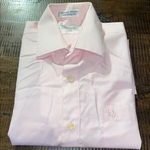 Vintage Christian Dior boys Light Pink Short Sleeve Dress Shirt size 14